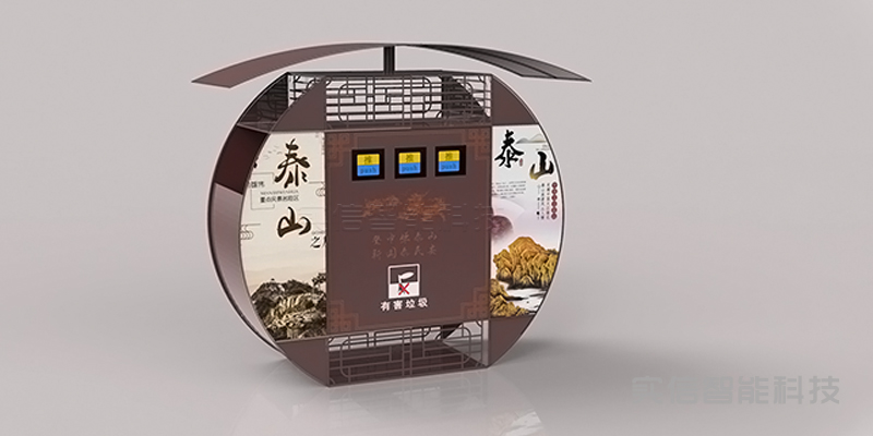中式圆形景观垃圾箱 图 1
